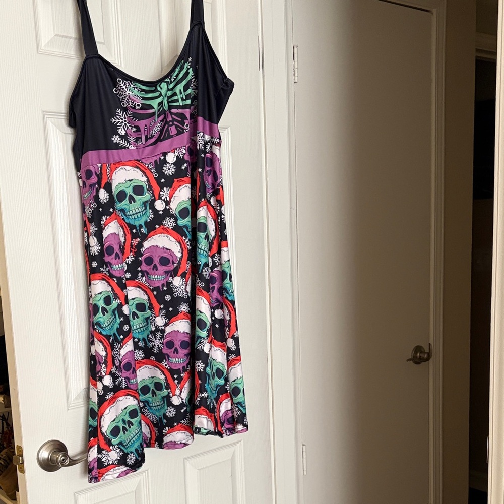 Colorful Skull Print Dress